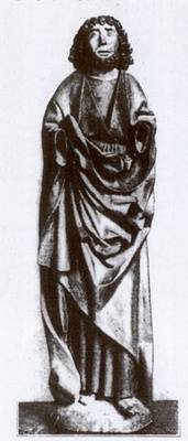 Matthäus (?), Figur vom Mittelteil des Retabels aus der Berliner Heilig-Geist-Kapelle