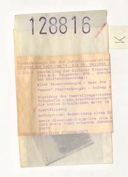 „Vorbereitungen für die Industrieausstellung Während der Zeit vom 14. bis 29. Oktober 1961“