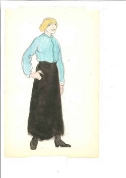 Frau mit blauer Bluse, zw. 1910-1914