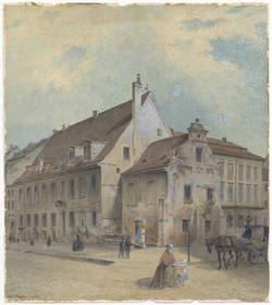 Das Berlinische Rathaus nach dem Abbruch des Turms im Jahre 1840.    