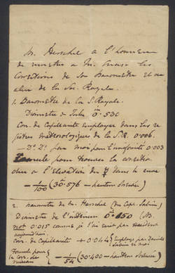 John Frederick William Herschel an François Arago;