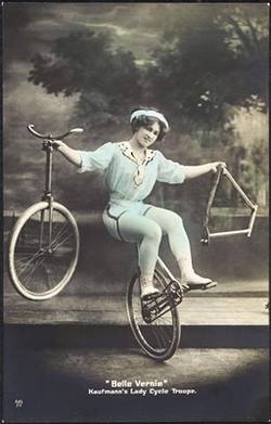 Belle Vernie. Kaufmann´s Lady Cycle Troupe [Fahrradartisten]