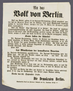 "An das Volk von Berlin." - Maueranschlag