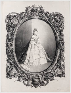 Königin  Augusta
 im Krönungsornament;