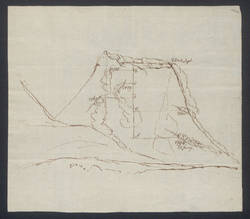 Christian Leopold von Buch, Manuskript und Zeichnung des Vesuv;