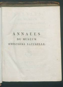 Annales du Muséum d'Histoire...
T.8