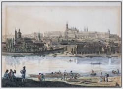 Prag, Ansicht mit Hradschin und Moldau