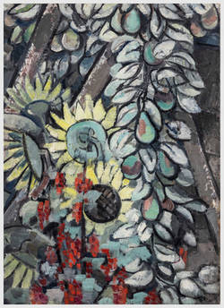 Sonnenblumen mit Birnenzweig, um 1933-1936