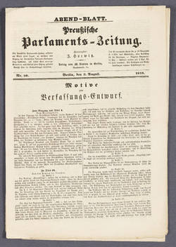 "Preußische Parlaments-Zeitung. - Abend-Blatt. - Nr. 40."