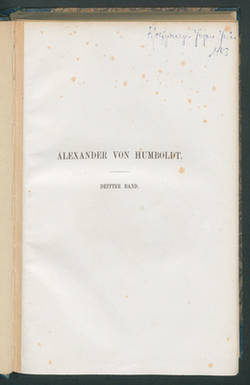 Forts. Alexander von Humboldt:Eine wissenschaftl....
3.Bd;