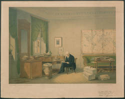 Alexander von Humboldt in seinem Arbeitszimmer