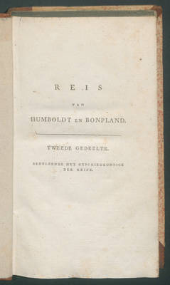 Forts. Reis van Humboldt en Bonploand.
2. Gedeelte,3