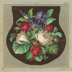 Stickmuster mit floralem Motiv