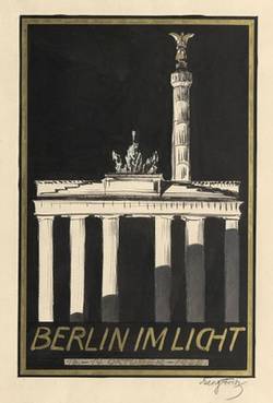Entwurf zum Plakat für "Berlin im Licht/ 16.-19. Oktober 1928"