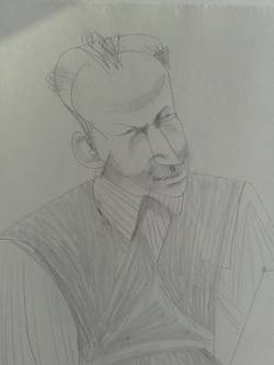 Mann im Pullover am Zeichenbrett, zw. 1935-1940