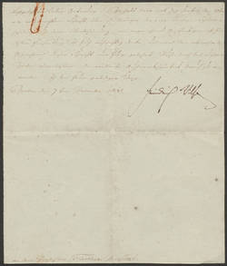 Kanzleibrief, unterschrieben von Friedrich Wilhelm III. an Prof. Fischer