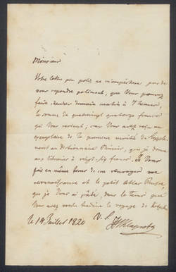Heinrich Julius Klaproth, Brief