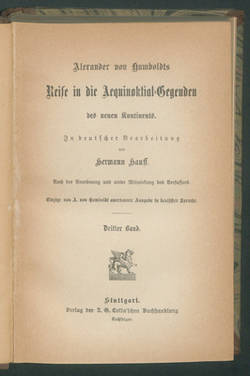 Alexander von Humboldts Reise...
3.Bd