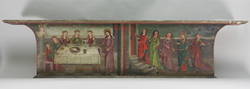 Predella mit der Darstellung der Klugen und der Törichten Jungfrauen von einem Retabel aus der Kirche in Leitersdorf