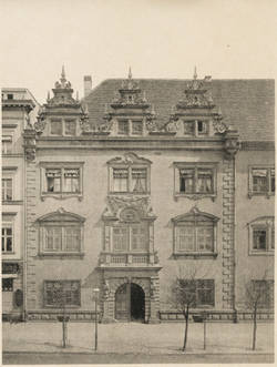Das Königliche Marstall-Gebäude in Berlin. Breite-Strasse 37.