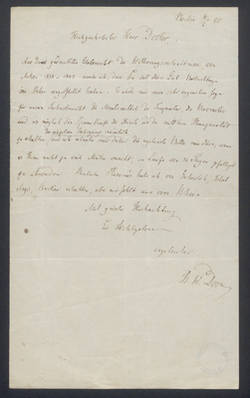 Heinrich Wilhelm Dove, Brief