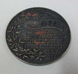 Gedenkmedaille des Damenfriseur-Perückenmacher-Gehilfen-Vereins zu Dresden