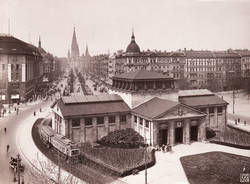 Wittenbergplatz mit Blick über die Tauenzienstraße zur Kaiser-Wilhelm-Gedächniskirche