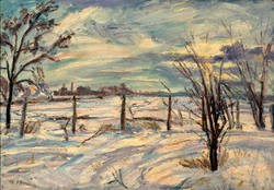 Landschaft bei Lichterfelde im Winter