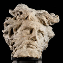 Kopf einer Attikafigur, vermutlich Neptun vom Wartenbergschen Palais
