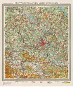 Kraftverkehrskarte des Landes Brandenburg