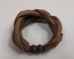 Armband mit vier geflochtenen Bändern aus Haar