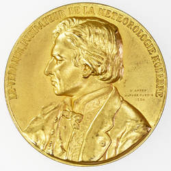Medaille auf Urbain Jean Joseph Leverrier, Begründer der modernen Meteorologie und Entdecker des Planeten Neptun
