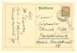 Eigenhändige Postkarte von P. Hacks an Heinrich Zille betr. Telefonat wegen Gespräch mit Fr. Schön