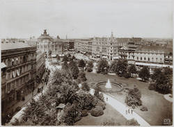 Alexanderplatz mit Blick nach Nordwesten mit Kaufhaus Tietz und Beolina