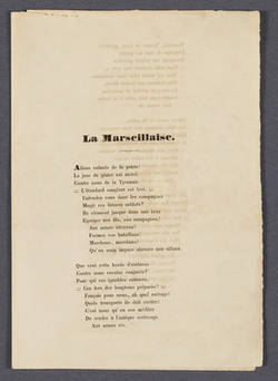 „La Marseillaise“ - Französischer Originaltext sowie deutsche Fassung.