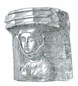 Konsole mit dem Kopf einer Frau aus dem sog. Haus Blankenfelde, Spandauer Str. 49;