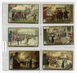 Liebig Sammelbilder mit Abbildungen von Szenen der Oper "Le Prophète" von Giacomo Meyerbeer