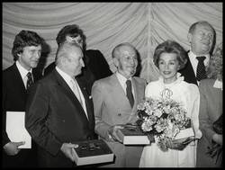 Lilli Palmer, Gert Fröbe, René Deltgen, Bernhard Sinkel, Ludwig Waldleitner. Verleihung Filmband in Gold, IFF 1978