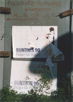 Wahlwerbung von Bündnis 90 zur Bundestagswahl 1990 "Bürger für Bürger"