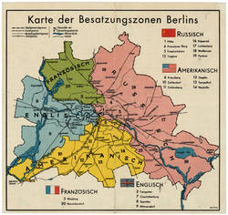Karte der Besatzungszonen Berlins