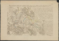Plan von der siegreichen Schlacht über die französische Freiheitsarmee bei Pirmasens, 14.09.1793;