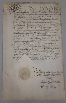 Ernennung von Johann Seyfert zum Bader und Wundarzt