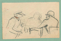 Drei Männer an einem Tisch