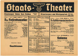 Staats-Theater Spielplan Januar 1943