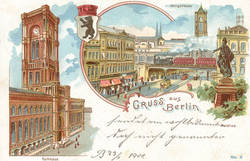 Gruss aus Berlin, Ansichten: Königsstrasse, Berolina, Rathaus