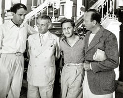 William Dieterle und Max Reinhardt mit Mervyn LeRoy und Michael Curtiz