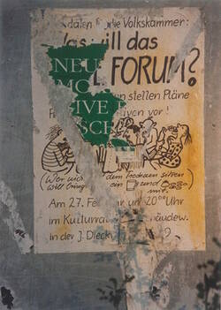 Wahlwerbung zur Volkskammerwahl 1990. Plakat von Neues Forum