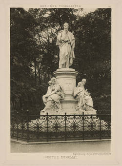 Berliner Tiergarten. 10. Goethe Denkmal