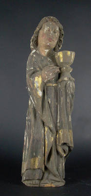 Apostel (Johannes d. Evangelist), Figur eines Retabels aus der Kirche in Pätzig