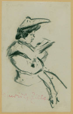 Lesende Frau mit einem Buch